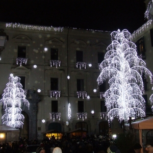 Salerno luminarie natale albero